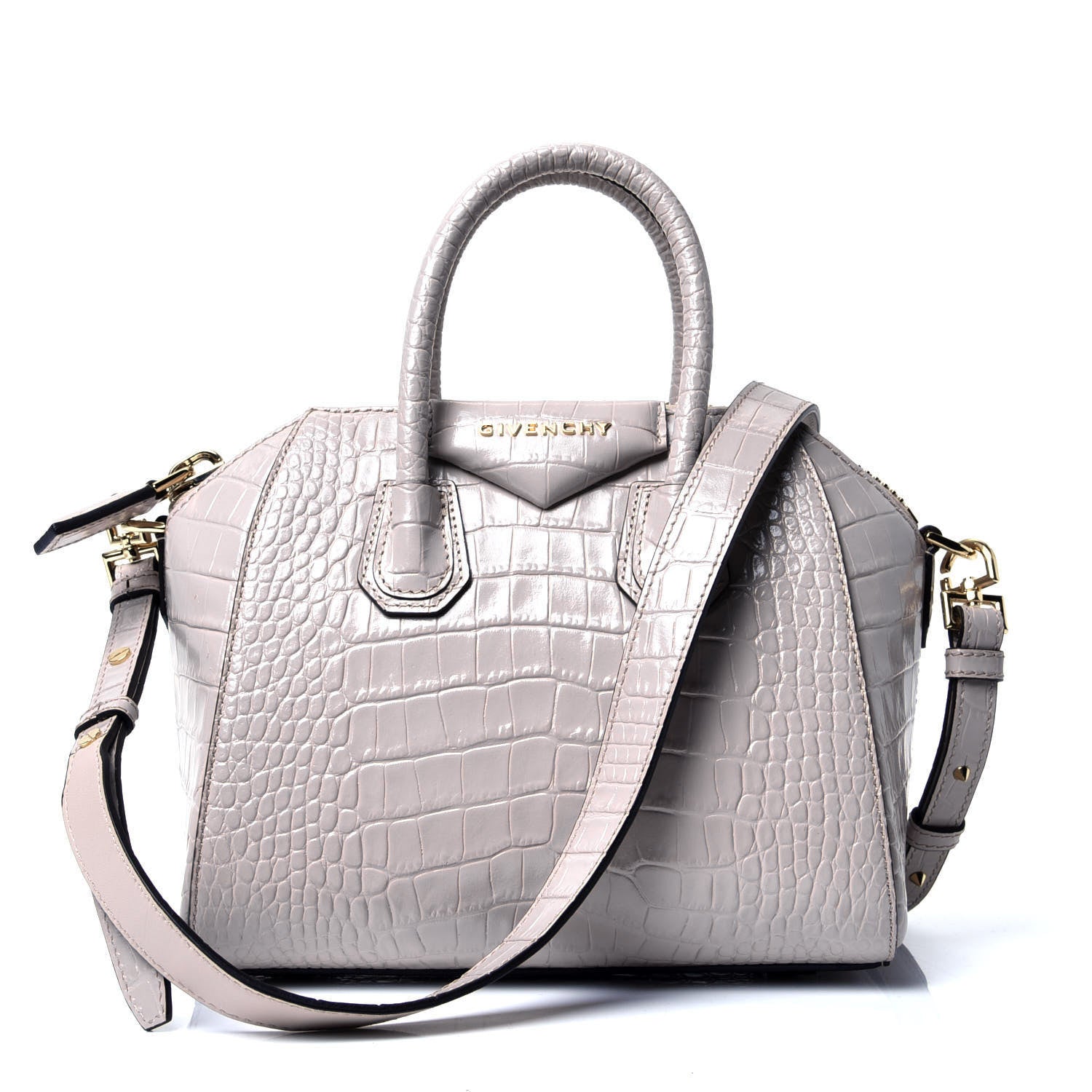 Givenchy Calfskin Crocodile Embossed Mini Antigona Dune 1 of 5