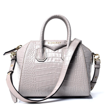 Givenchy Calfskin Crocodile Embossed Mini Antigona Dune 1 of 5
