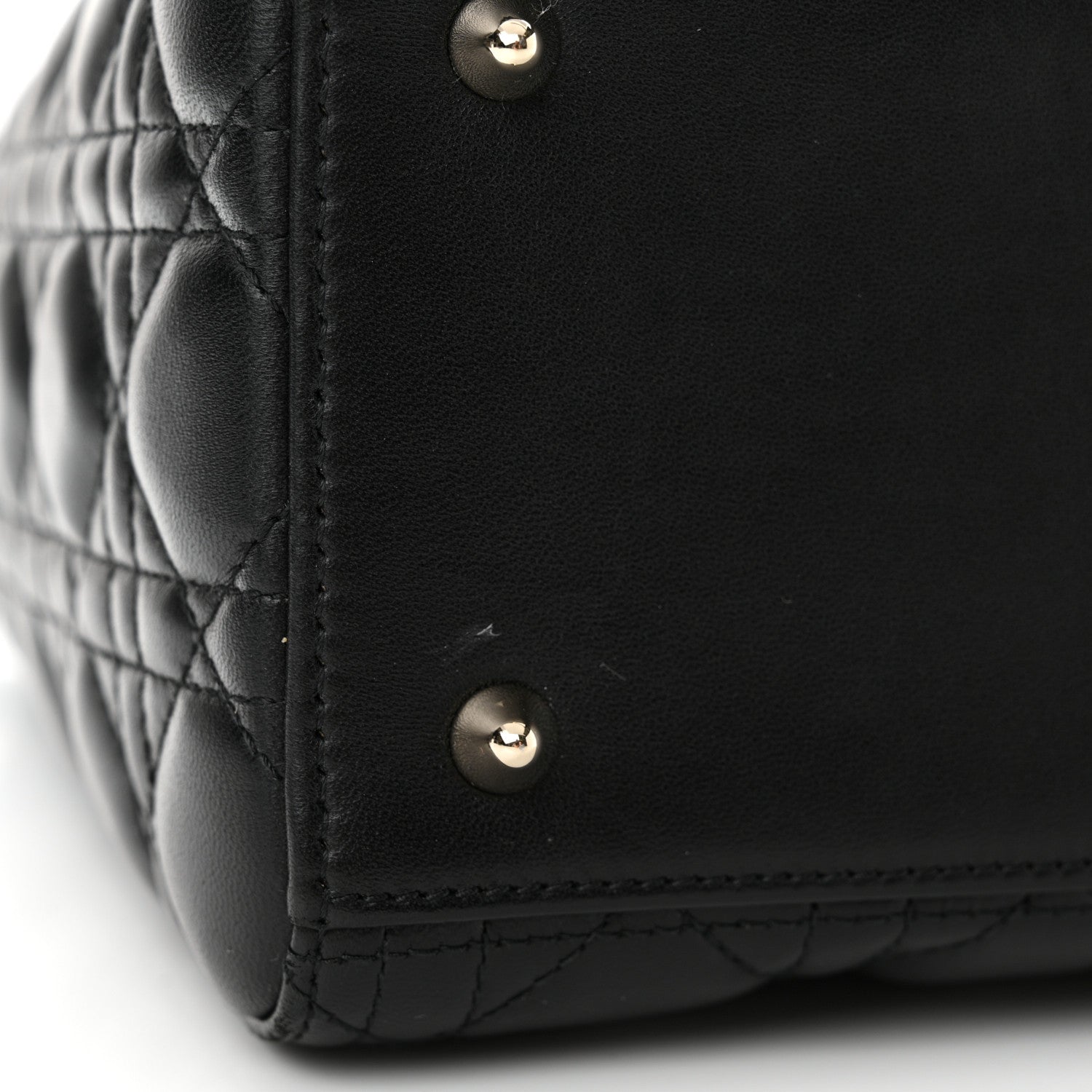 Christian Dior Lambskin Cannage Medium Lady Dior Black 14 of 16