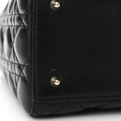 Christian Dior Lambskin Cannage Medium Lady Dior Black 14 of 16