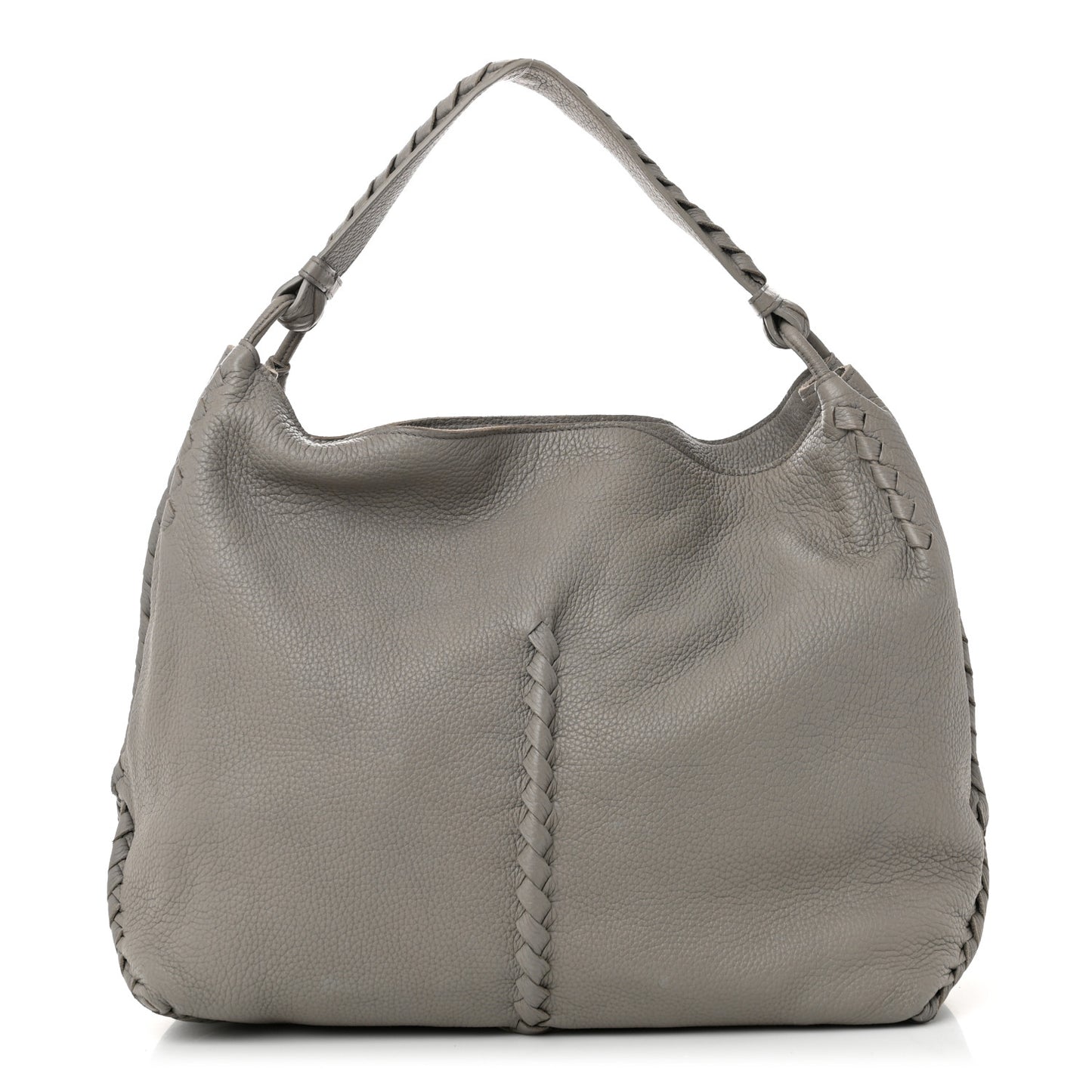 Cervo Lavato Deerskin Hobo Light Grey