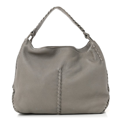 Bottega Veneta Cervo Lavato Deerskin Hobo Light Grey 1 of 13