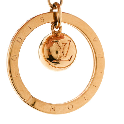 Louis Vuitton Metal Eclipse Bag Charm Key Holder Gold 4 of 4