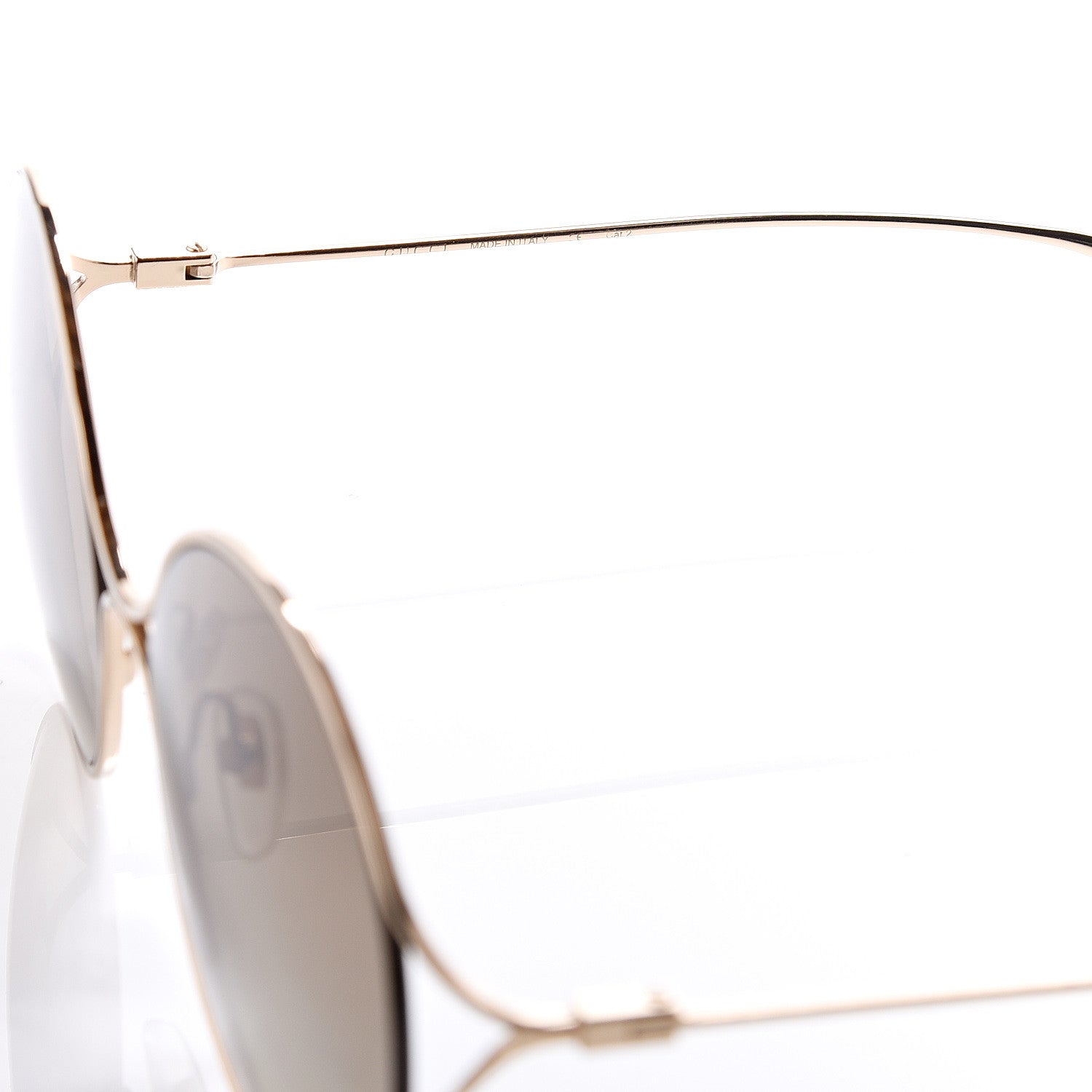 Gucci Round Pearl Tip Sunglasses GG0253S Gold 5 of 8