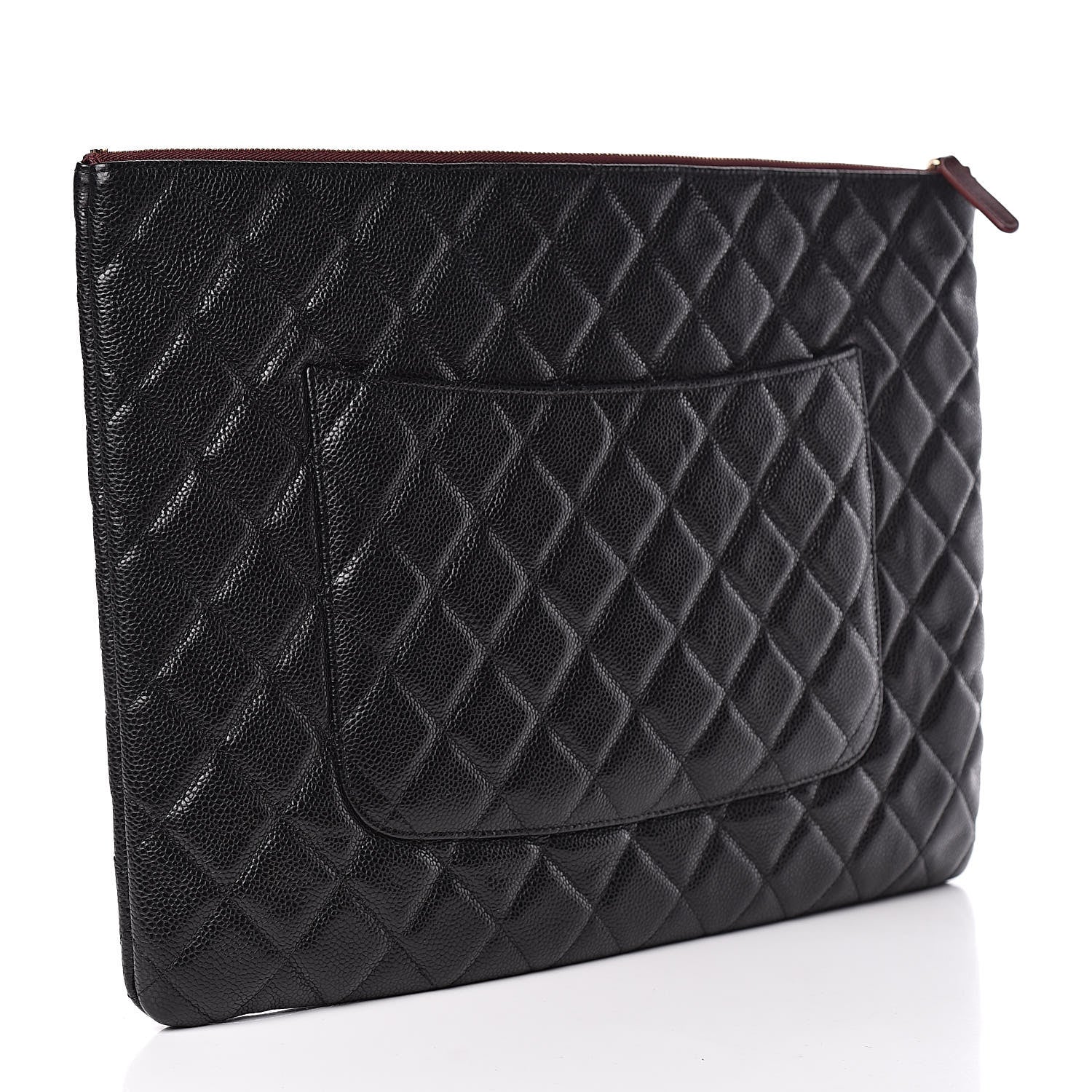 Chanel Caviar Quilted XL Cosmetic Case Black 3 of 11