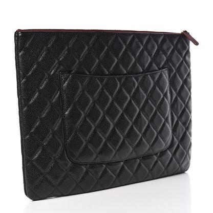 Chanel Caviar Quilted XL Cosmetic Case Black 3 of 11