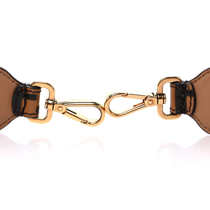 Fendi Calfskin FF 1974 Embossed Strap You Tobacco Black 3 of 5