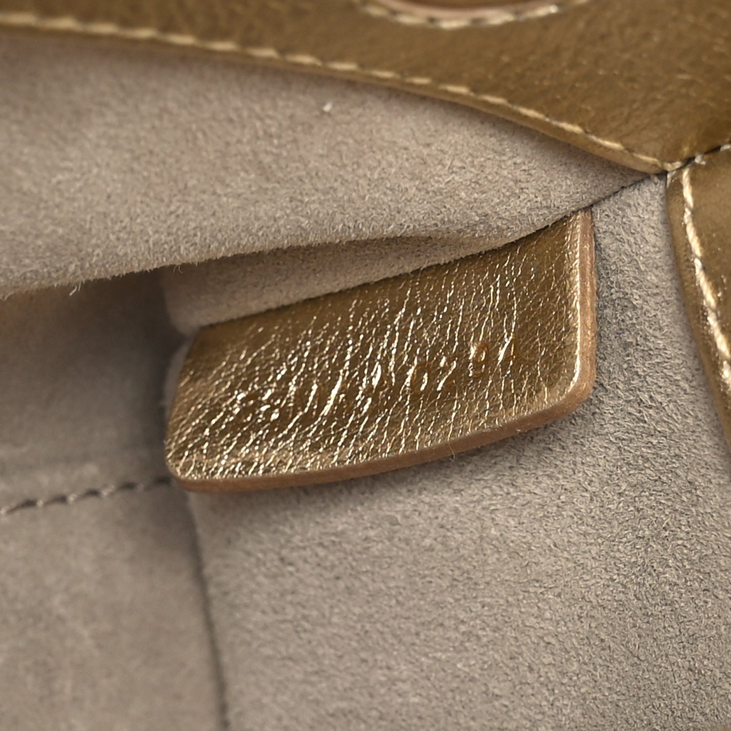 Metallic Lambskin Cannage Small Lady D-Joy Gold