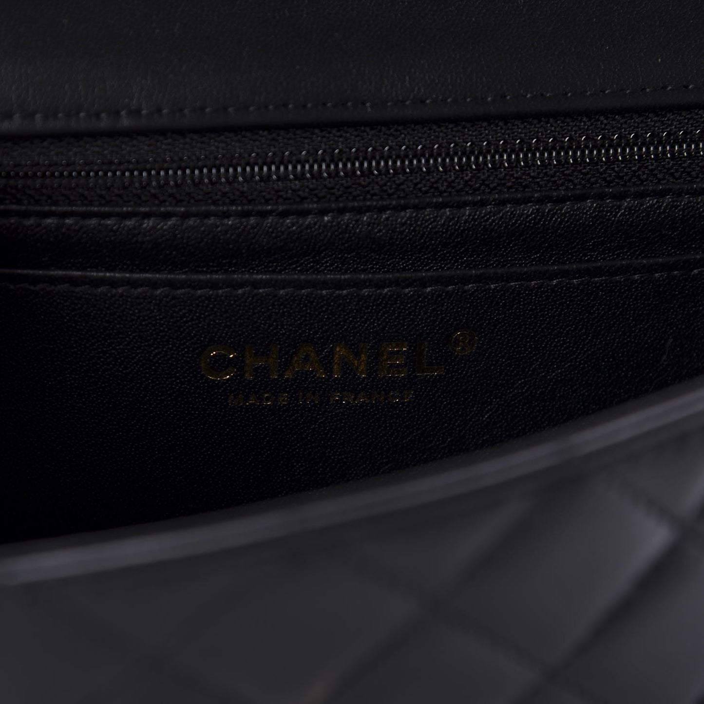 Lambskin Quilted Mini Rectangular Flap Black