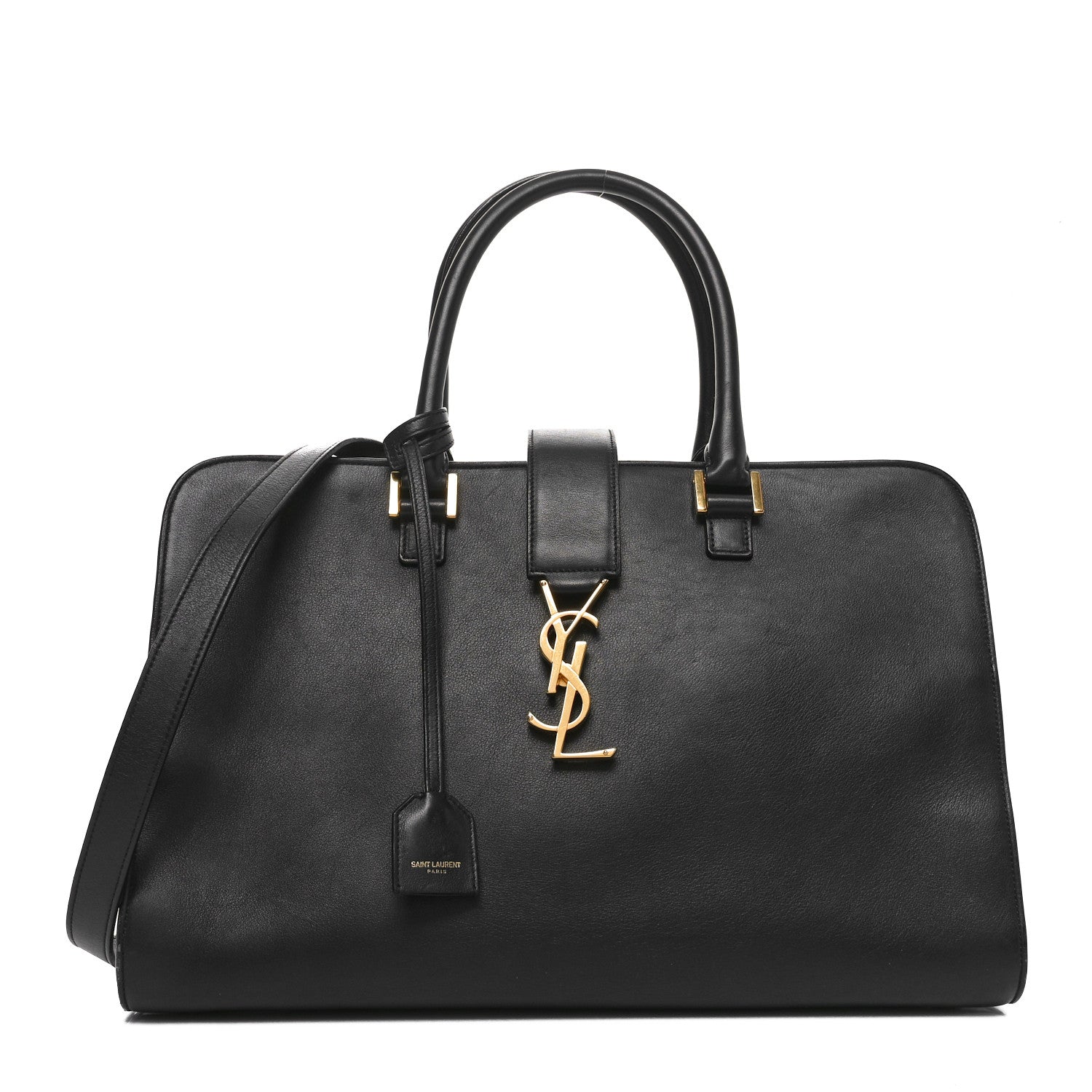 Saint Laurent Smooth Calfskin Medium Monogram Cabas Black 1 of 10