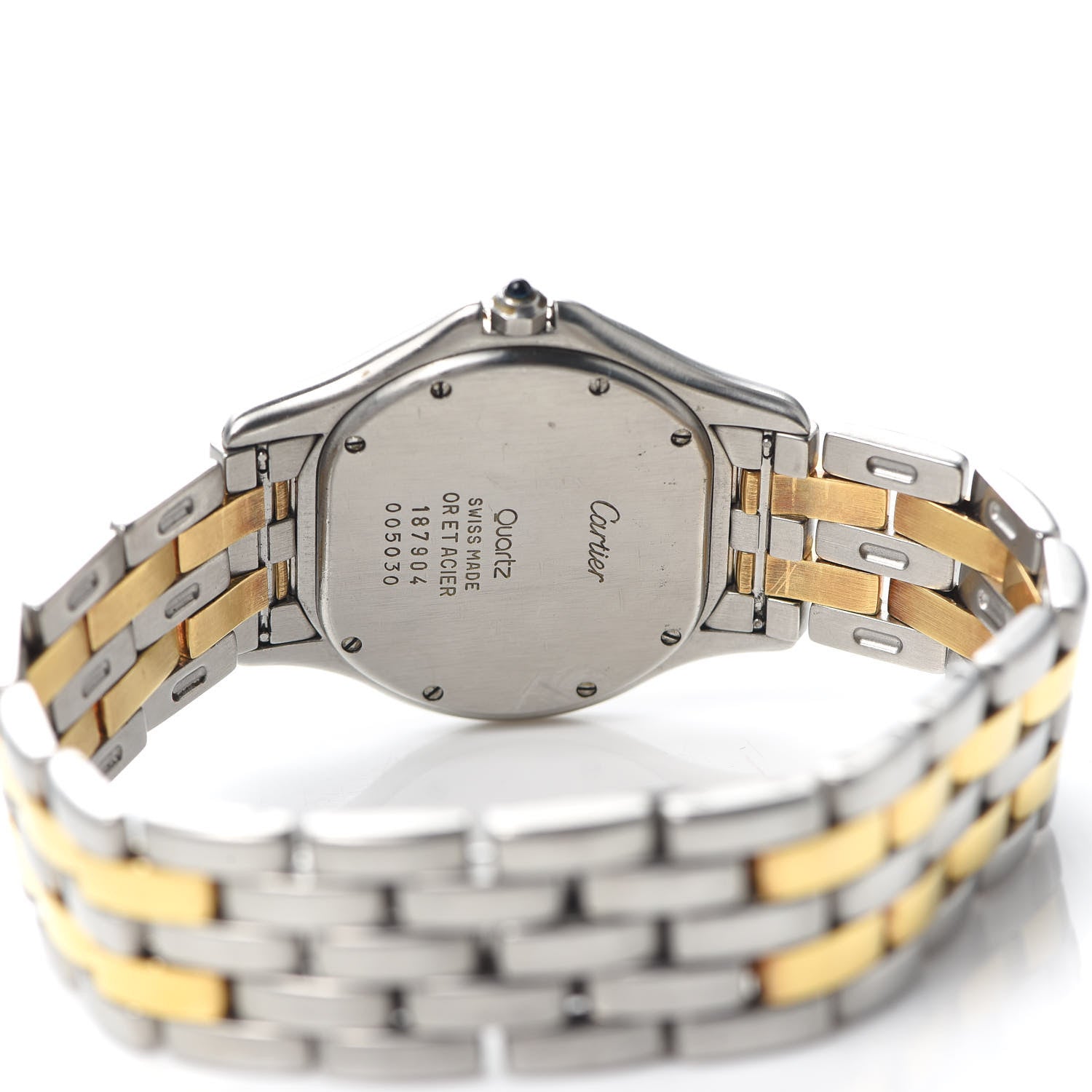Cartier Stainless Steel 18K Yellow Gold 33mm Cougar Quartz Watch 4 of 5