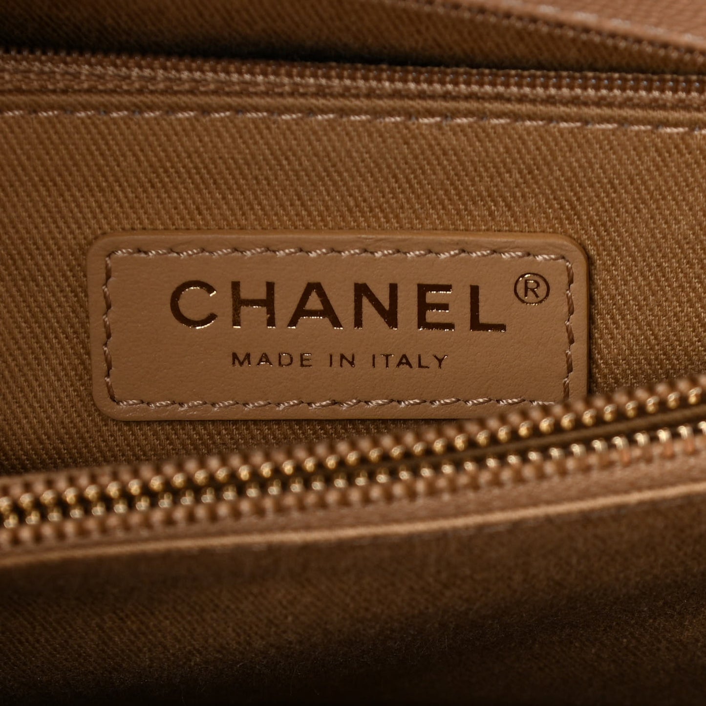 Caviar Chevron Quilted Small Coco Handle Flap Beige