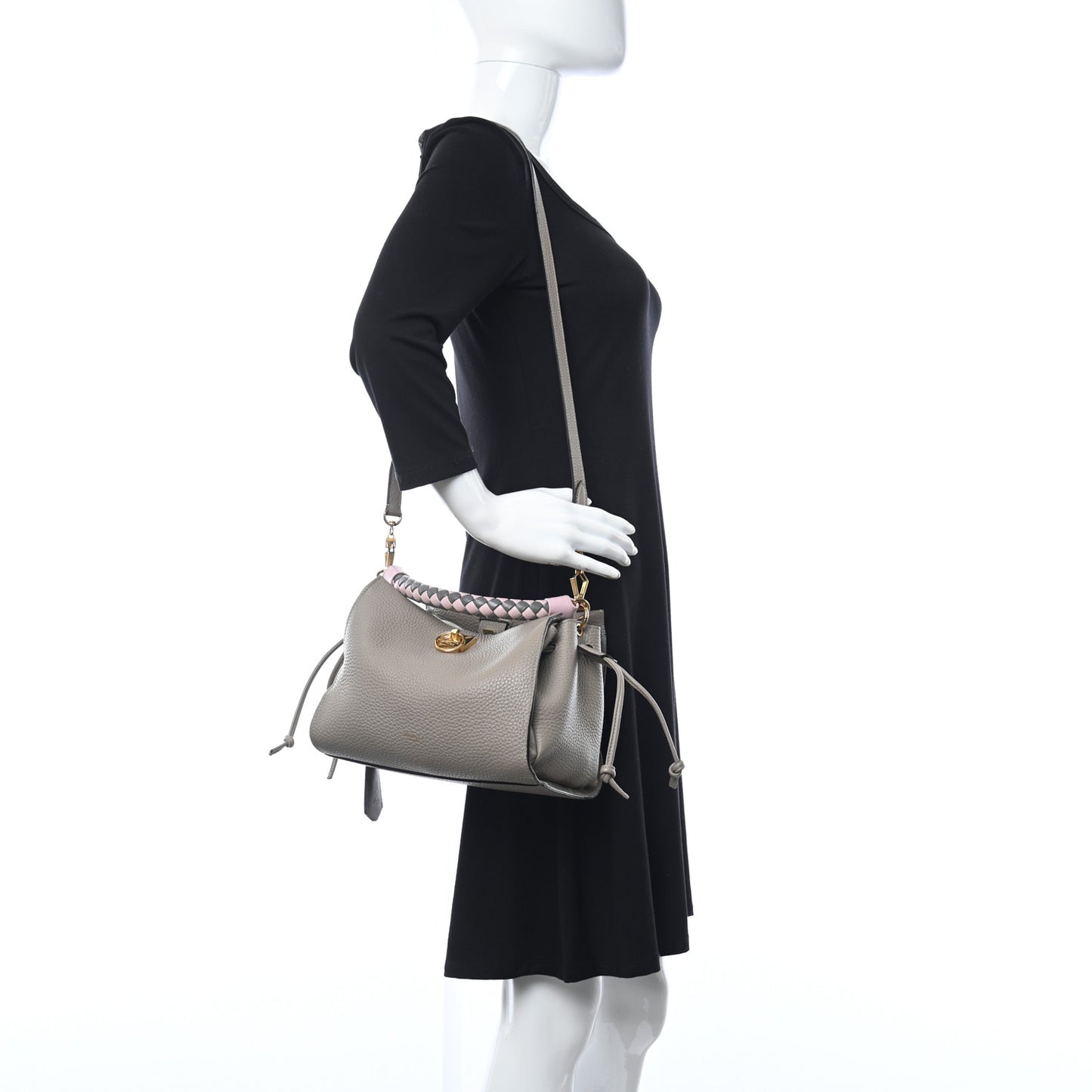 Heavy Grain Small Iris Tote Grey