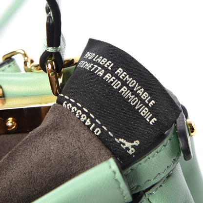 Fendi Shiny Nappa Micro Peekaboo Iconic Satchel Verde Acqua 8 of 11