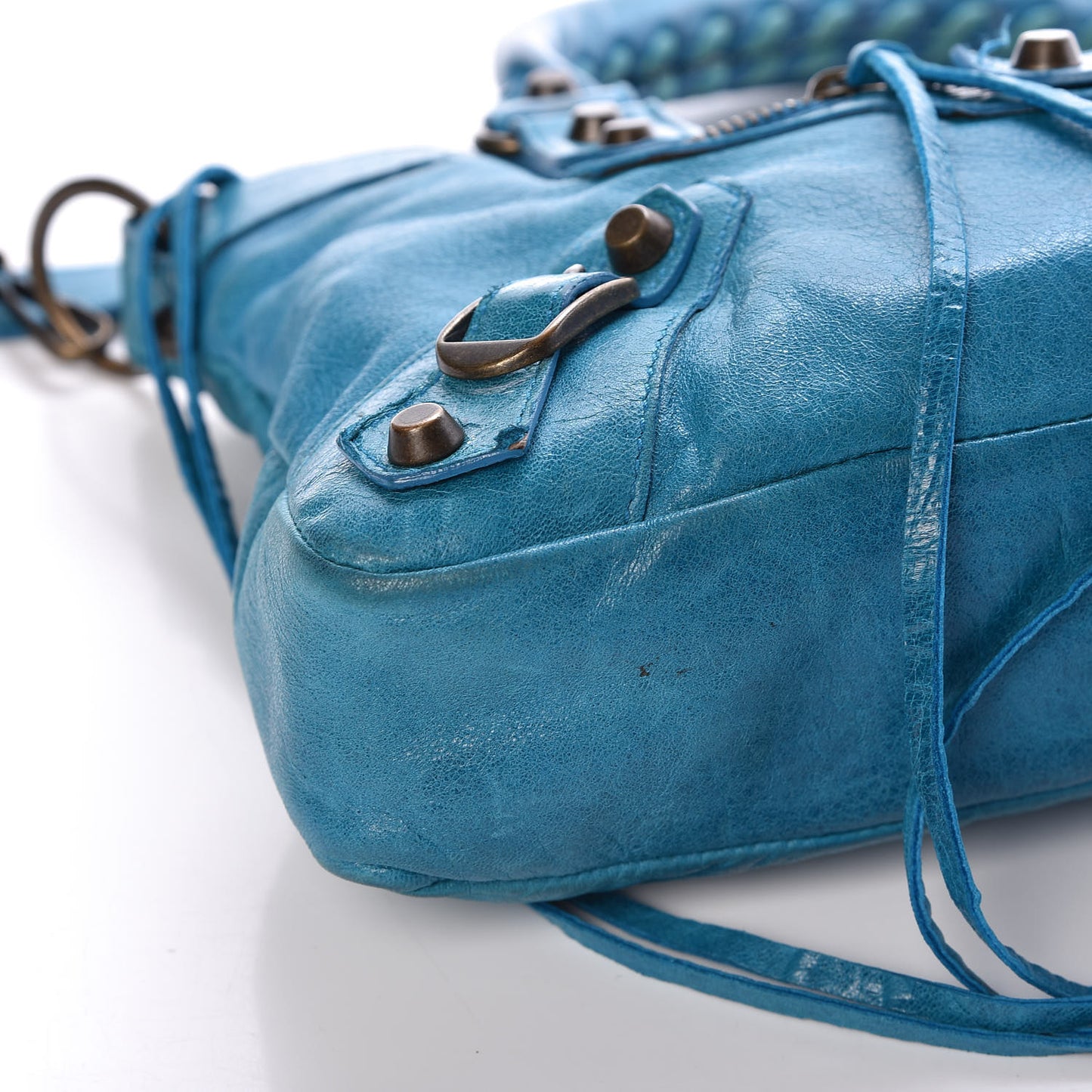 Chevre Classic Hardware First Turquoise