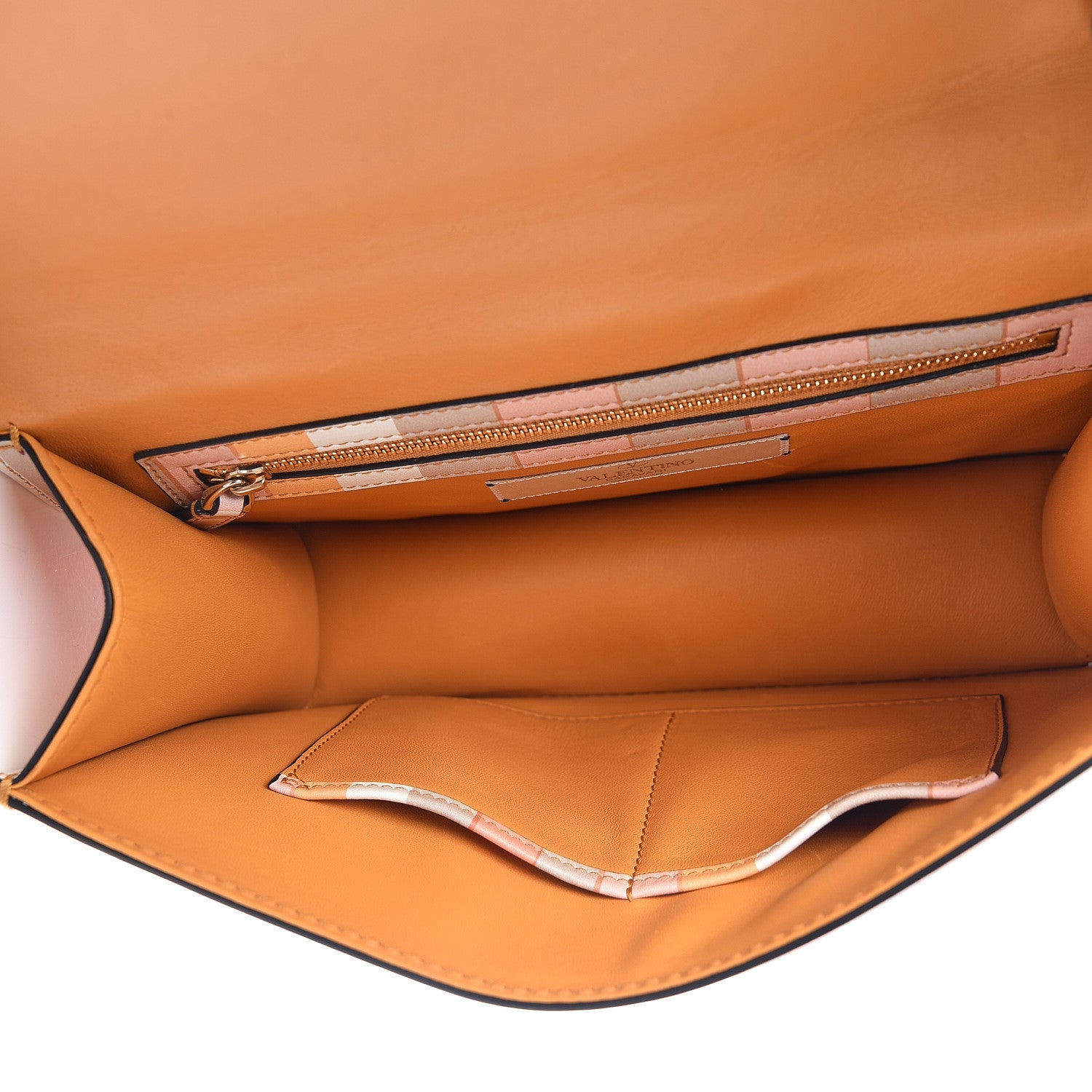 Valentino Garavani Vitello Native Couture 1975 Medium Glam Lock Rockstud Flap Mandarin Sorbet 5 of 12