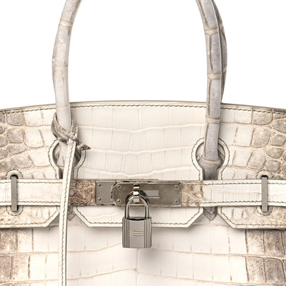 Hermes Matte Niloticus Crocodile Himalaya Birkin 30 Blanc 9 of 17