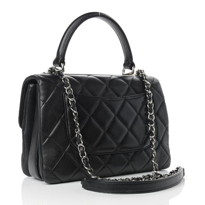 Chanel Lambskin Quilted Small Trendy CC Dual Handle Flap Bag Black 2 of 12