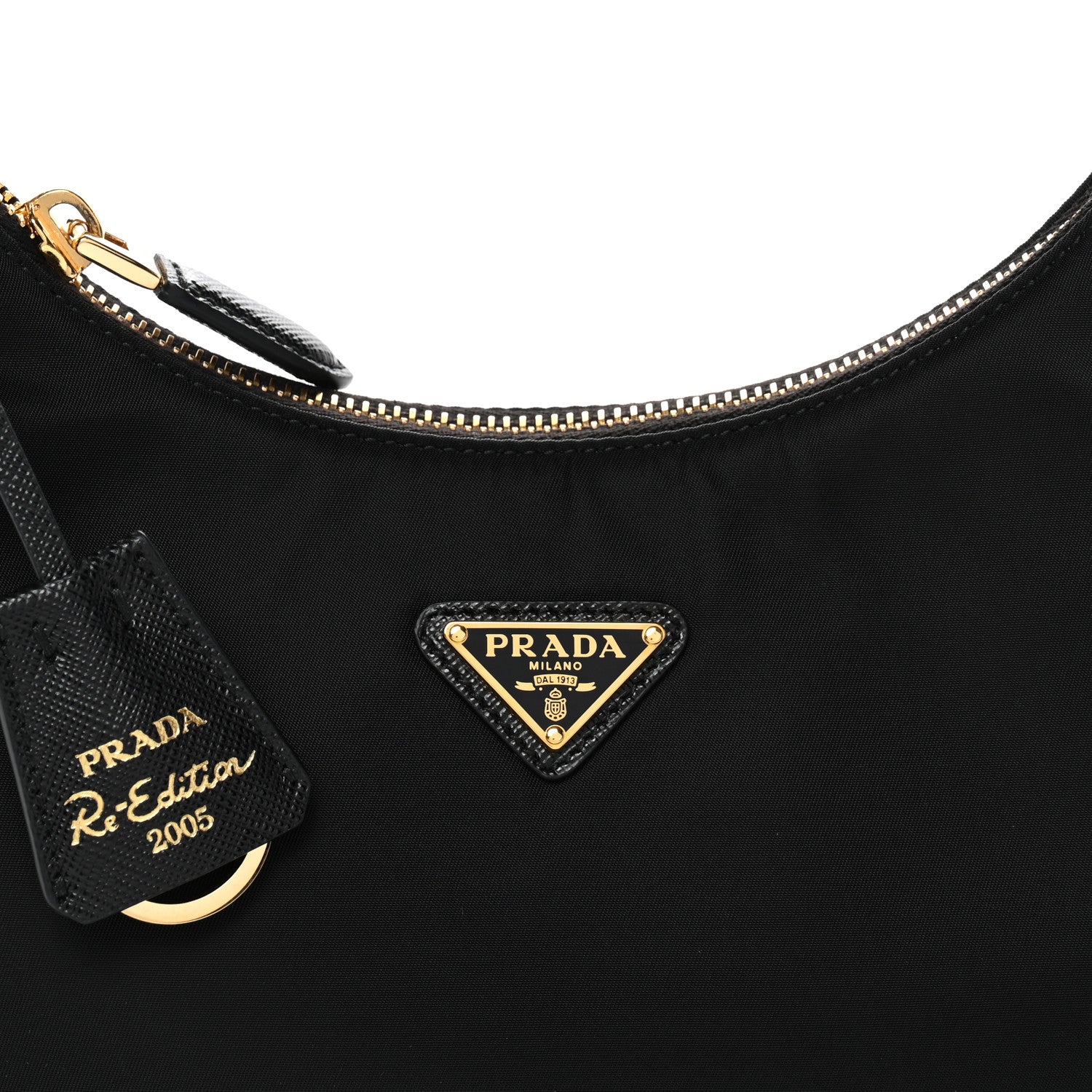 Prada Tessuto Nylon Saffiano Mini Re-Edition 2005 Bag Black 8 of 10