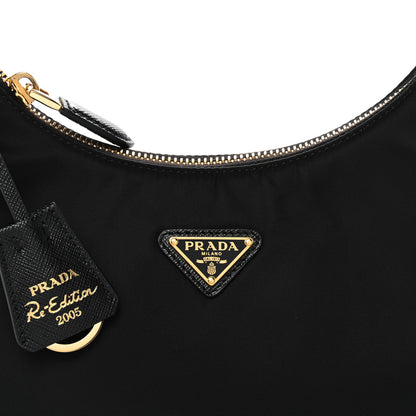 Prada Tessuto Nylon Saffiano Mini Re-Edition 2005 Bag Black 8 of 10