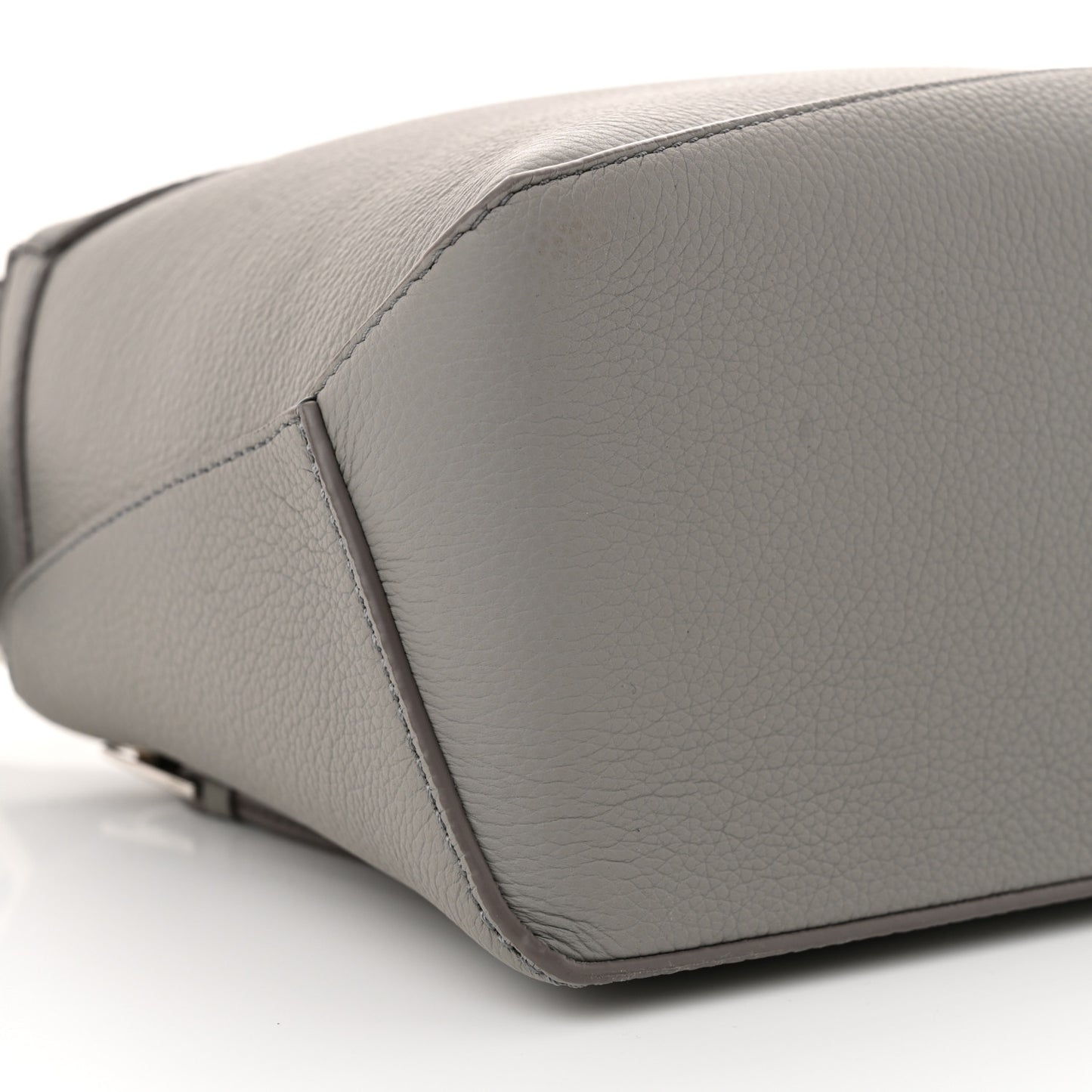 Soft Grained Calfskin Small Puzzle Edge Bag Pearl Grey
