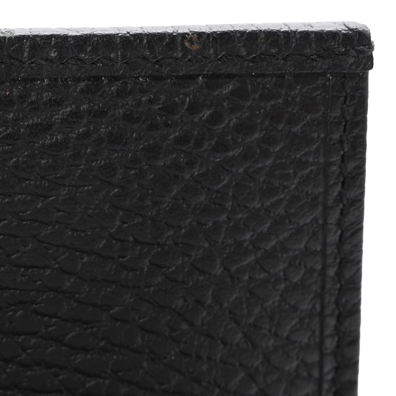 Gucci Dollar Calfskin Enamel Monochrome GG Marmont Card Case Black 8 of 11