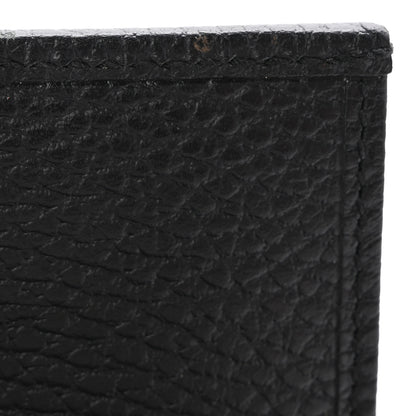 Gucci Dollar Calfskin Enamel Monochrome GG Marmont Card Case Black 8 of 11