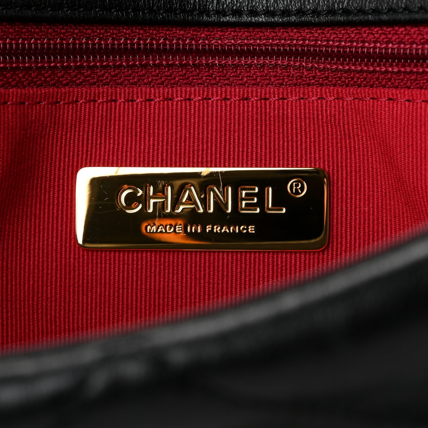 Lambskin Quilted Large Chanel 19 Flap Black
