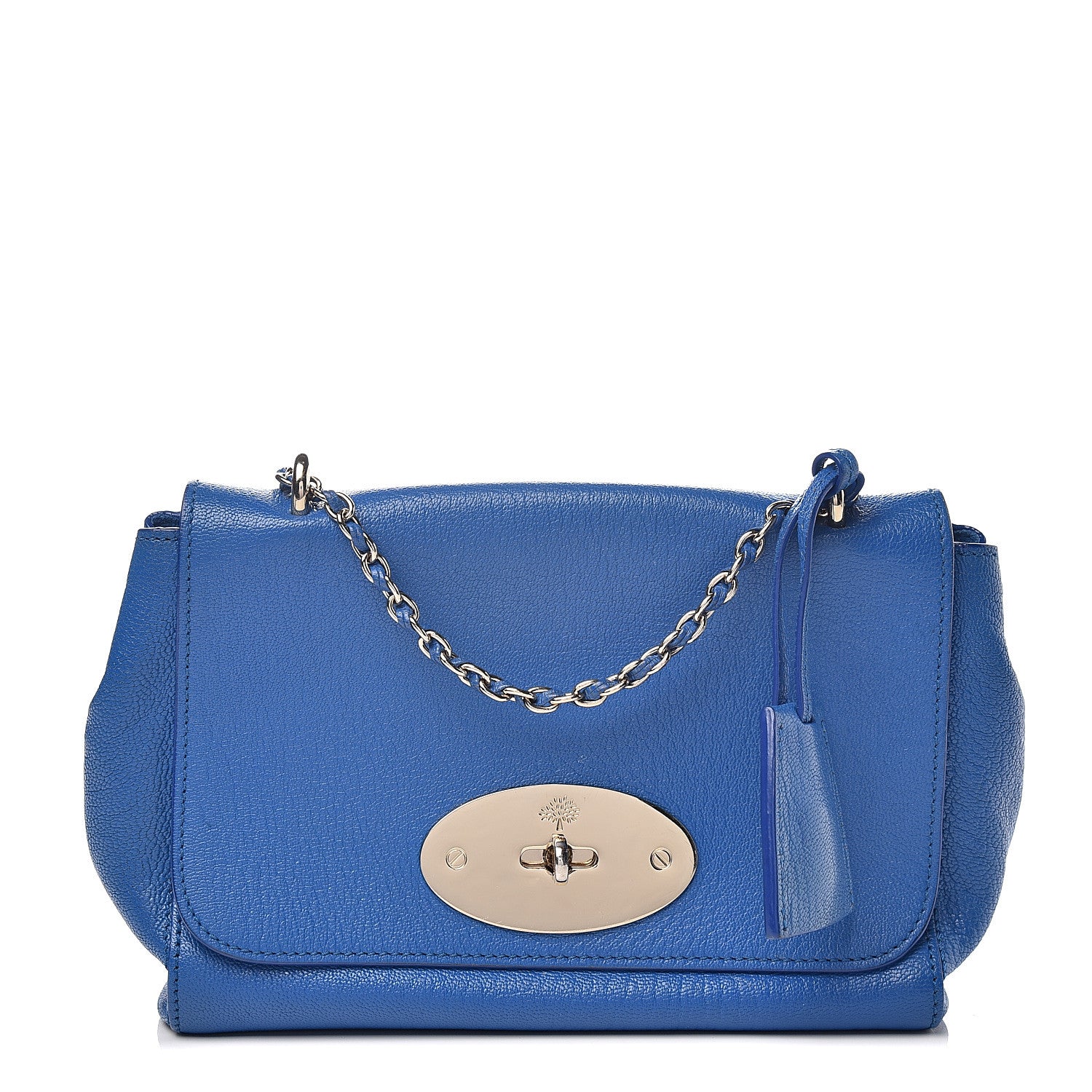 Mulberry Glossy Goatskin Small Lily Flap Bluebell Blue 1 of 12