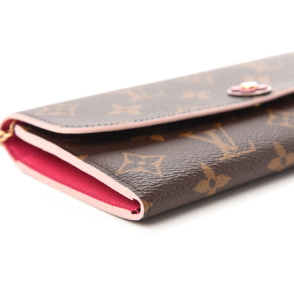 Louis Vuitton Monogram Bloom Flower Emilie Wallet Fuchsia 6 of 10