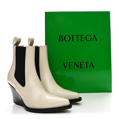 Bottega Veneta Brushed Calfskin Kyoto Mid-Calf Boots 37 Wax 8 of 8