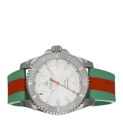 Gucci Stainless Steel Fabric 40mm Dive Automatic Watch Silver 2 of 4