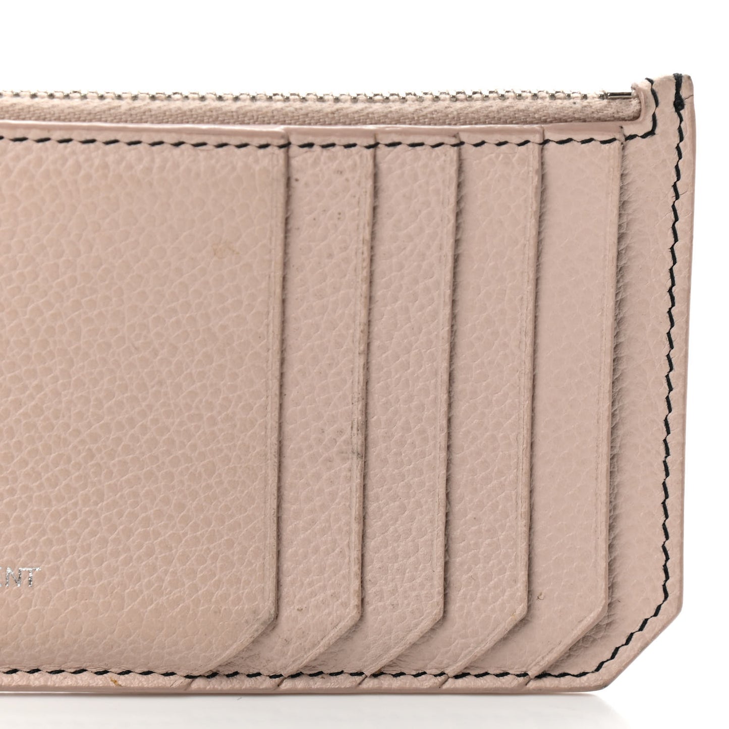 Calfskin 5 Fragments Zip Pouch Card Holder