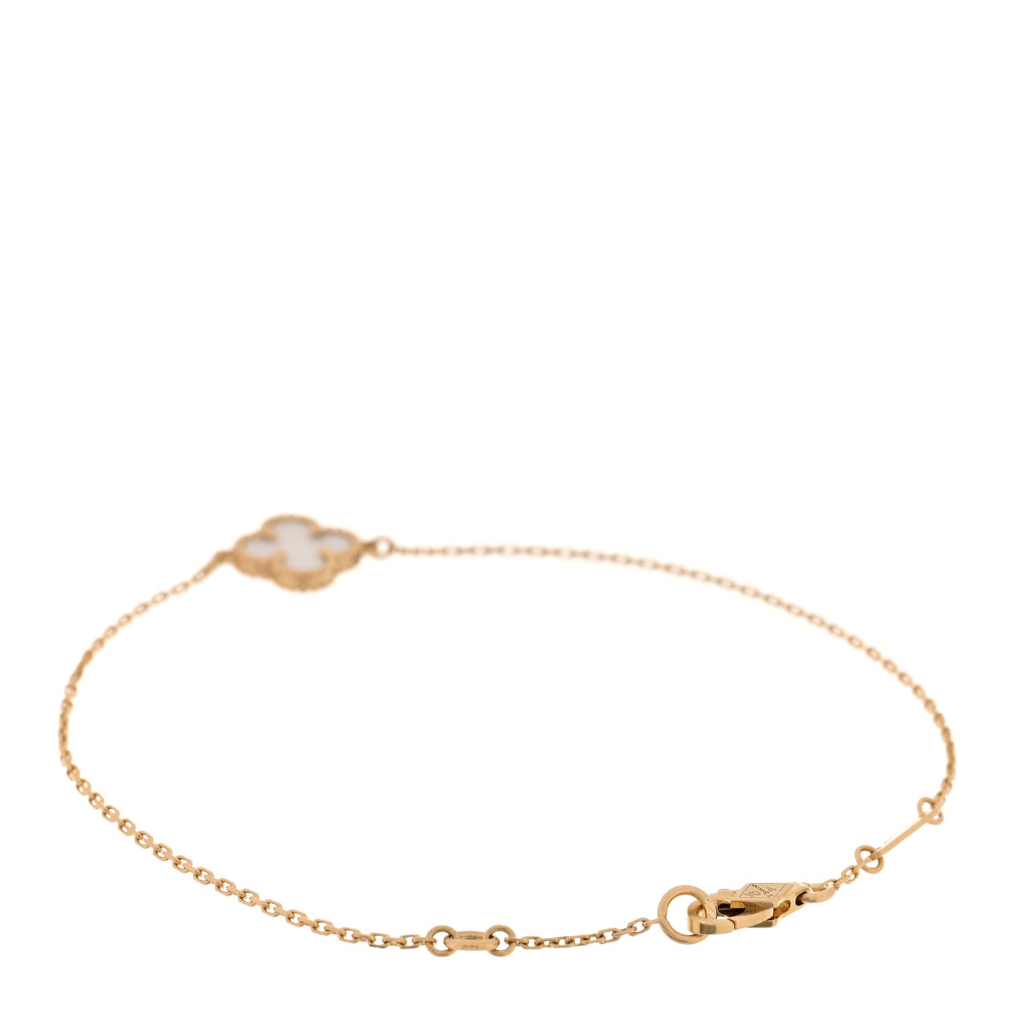 18K Yellow Gold Mother of Pearl Sweet Alhambra Bracelet