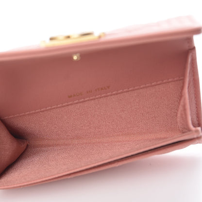 Chanel Caviar Quilted Boy Card Holder Wallet Powder Pink 5 of 9