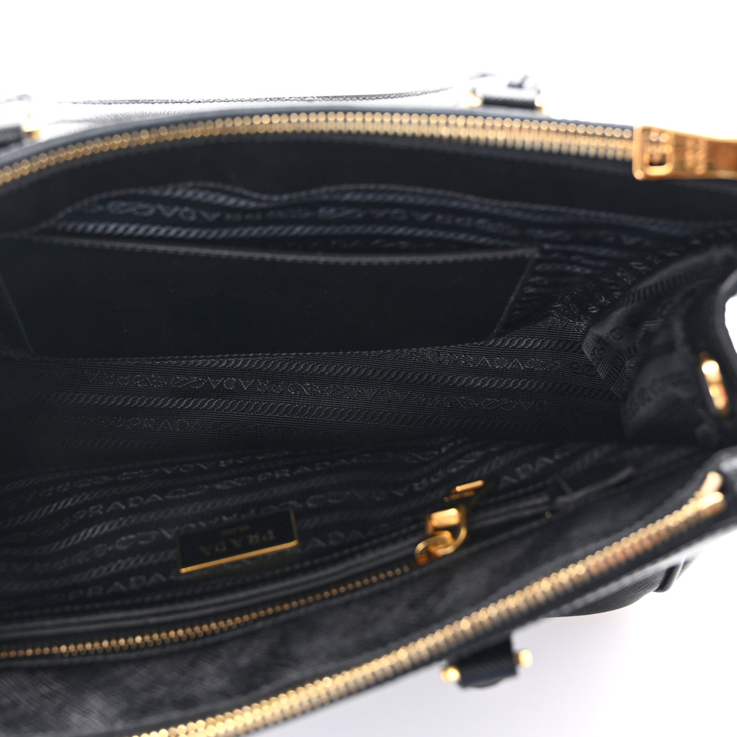 Prada Saffiano Small Galleria Double Zip Tote Black 5 of 9