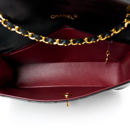 Chanel Lambskin Diamond Stitch Envelope Single Flap Black 5 of 11