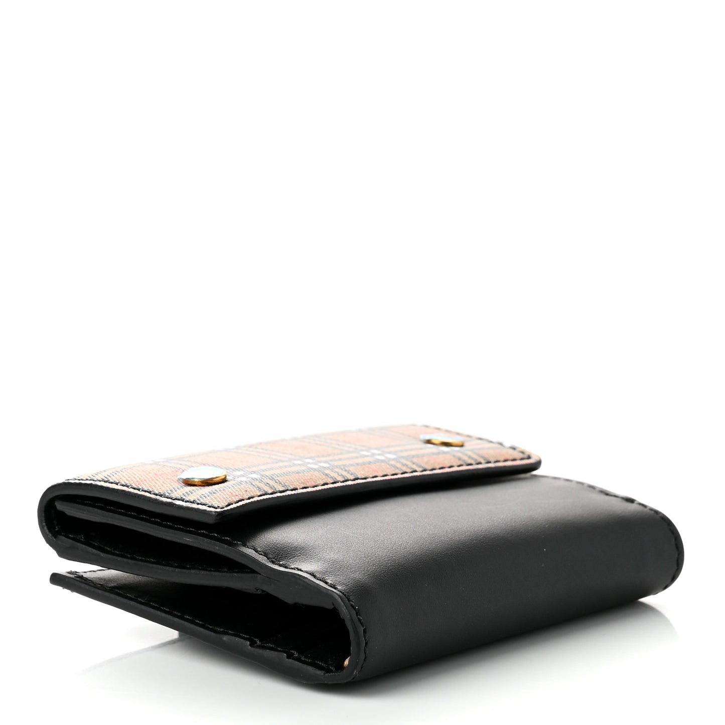 Mini Vintage Check Luna French Wallet Black