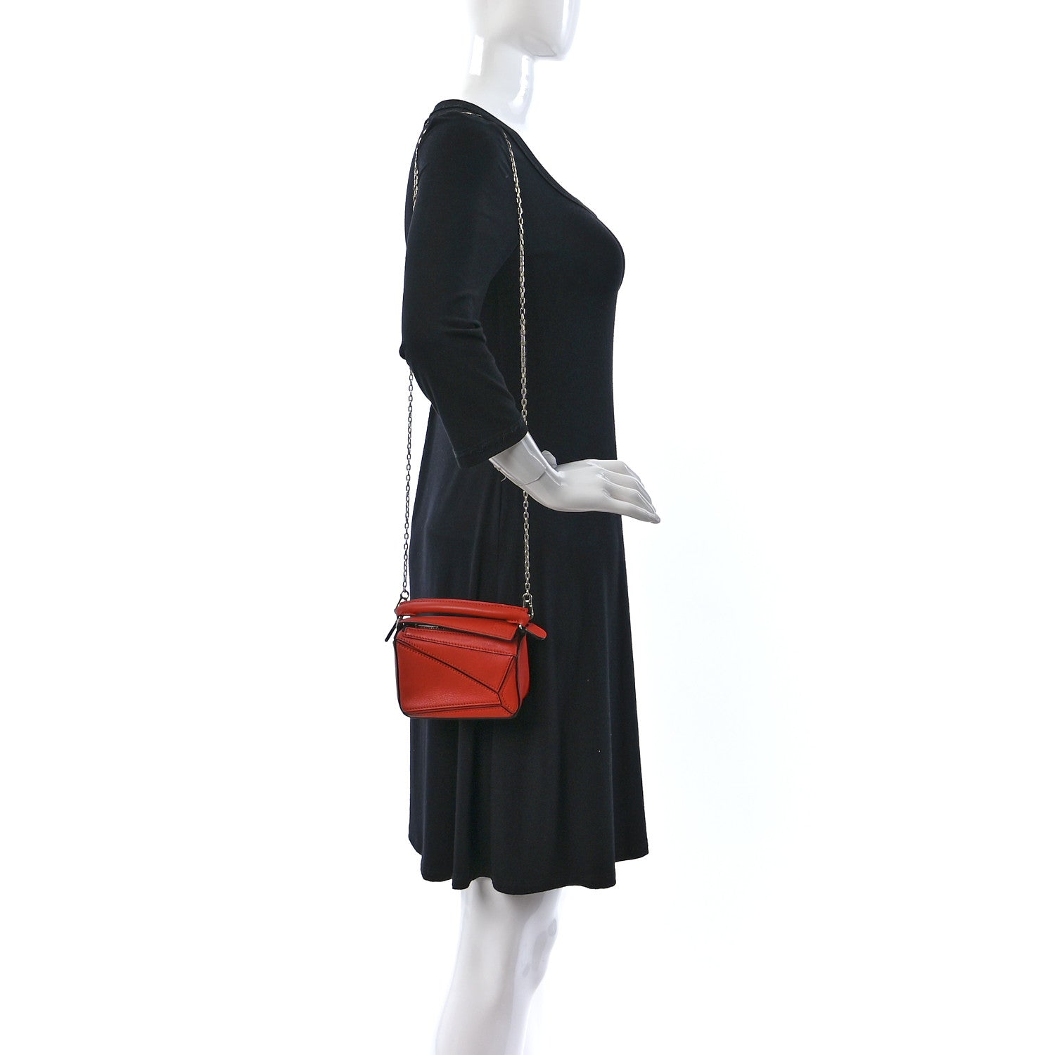 Loewe Calfskin Nano Puzzle Bag Orange 2 of 8