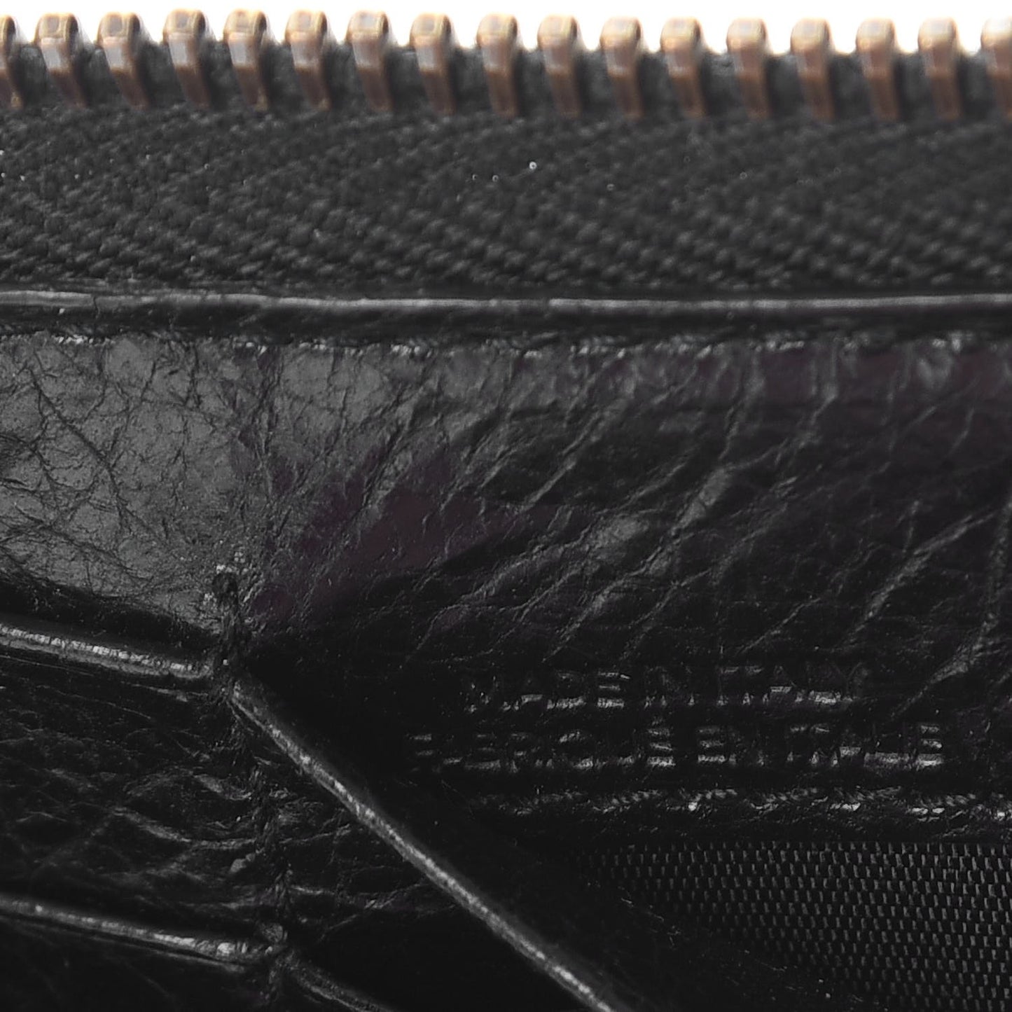 Agneau Classic Hardware Continental Zip Around Wallet Black