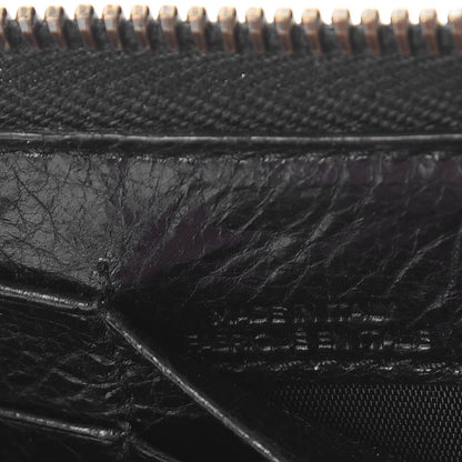 Balenciaga Agneau Classic Hardware Continental Zip Around Wallet Black 8 of 9