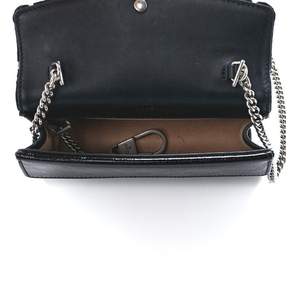Gucci Velvet GG Monogram Super Mini Dionysus Shoulder Bag Blue Beige Black 5 of 11
