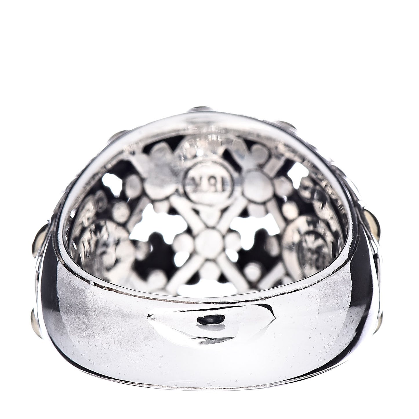 Sterling Silver 18K Yellow Gold Jaisalmer Dot Ring 54 7