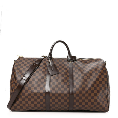 Louis Vuitton Damier Ebene Keepall Bandouliere 55 1 of 12