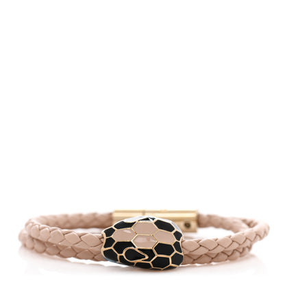 Bulgari Calfskin Braided Serpenti Forever Bracelet Pink 1 of 4