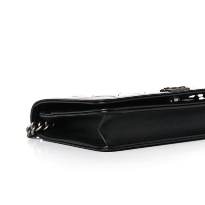 Chanel Lambskin Quilted Boy Wallet On Chain WOC Black 8 of 14