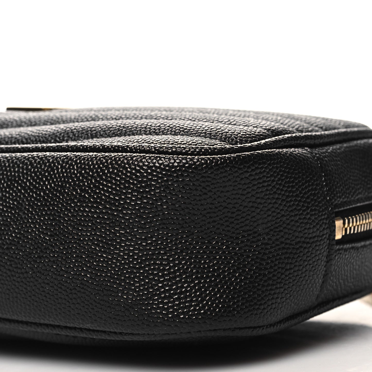 SAINT LAURENT Grain De Poudre Matelasse Monogram Mini Lou Camera Bag Black