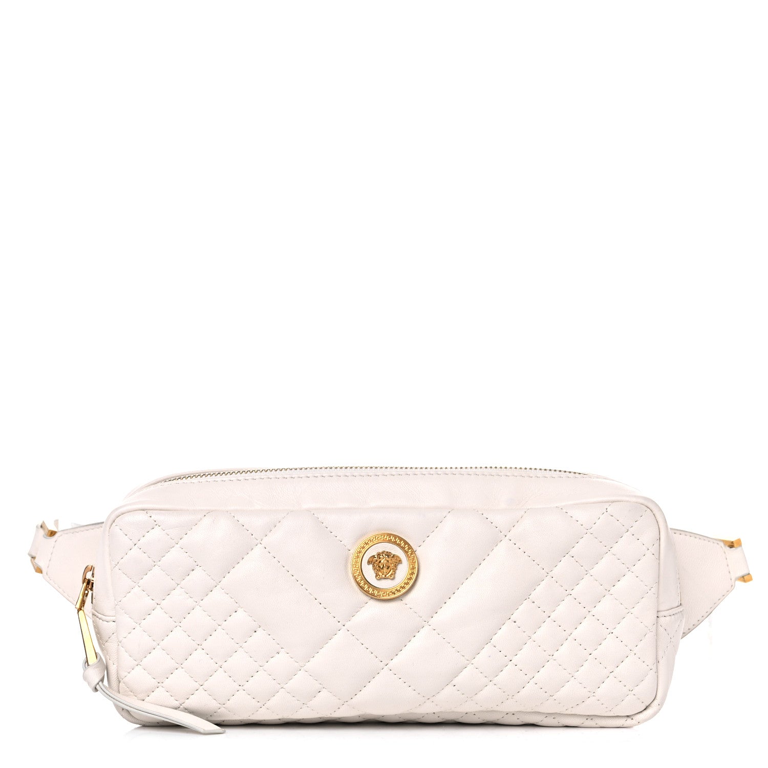 Versace Nappa Barocco Quilted Vanitas Medea Belt Bag White 1 of 23