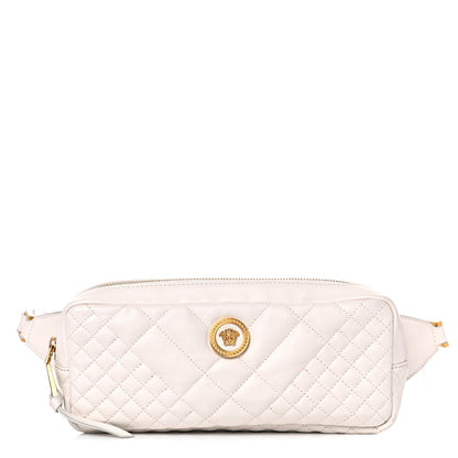 Versace Nappa Barocco Quilted Vanitas Medea Belt Bag White 1 of 23
