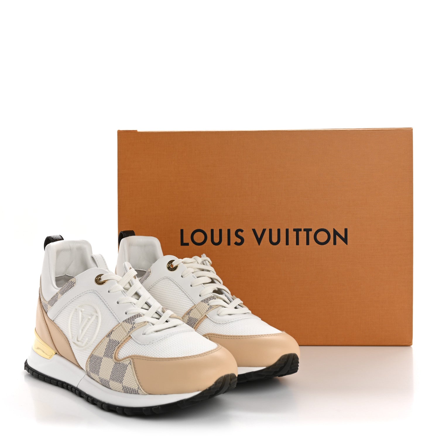 Louis Vuitton Calfskin Damier Azur Run Away Sneakers 39 White 11 of 11